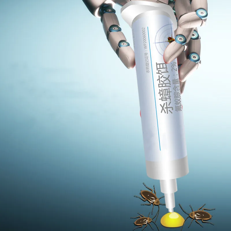 

A nest of household cockroach with gel bait for killing cockroaches