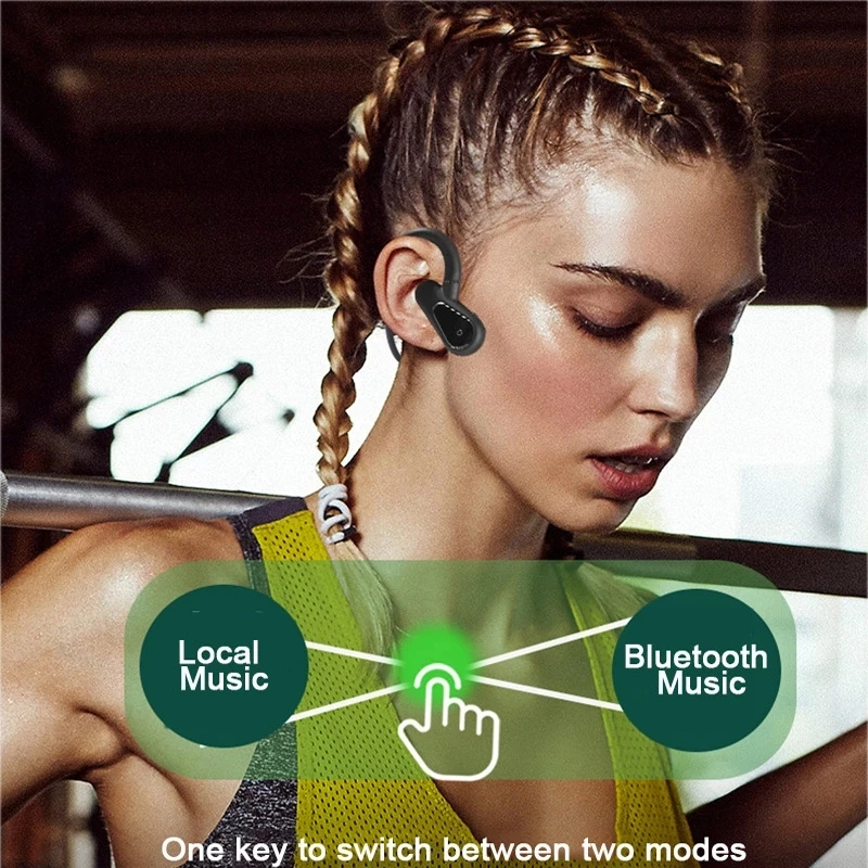 A01 Running Sports Earphone Bone Conduction Ear Hook Bluetooth 5.0 8D Stereo Wireless Headset For Xiaomi Music Headsets | Электроника