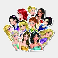 12pcspack waterproof cartoon stickers anime cartoon stickers for skateboard computer notebook car decal childrens toys