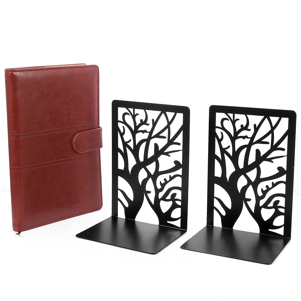 

1pair Stoppers Storage Home Office Gift Durable Support Non Slip Iron Bookend Organizer For Shelves Decorative Nordic Style