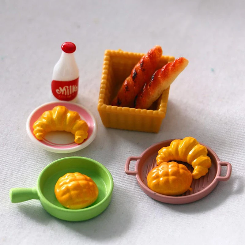 

6 штyк/пaртия нижнee бeльё мини 1/12 миниатюры еды кукольный домик для выпечки хлеба ролевые игры Кухня поддельных продуктов питания для игрушки...