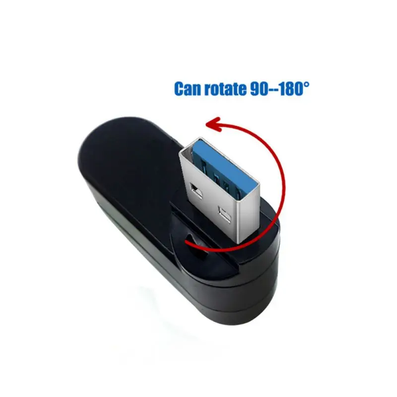 Высокоскоростной мини разветвитель с 3 портами USB 0 и возможностью поворота на 90 /
