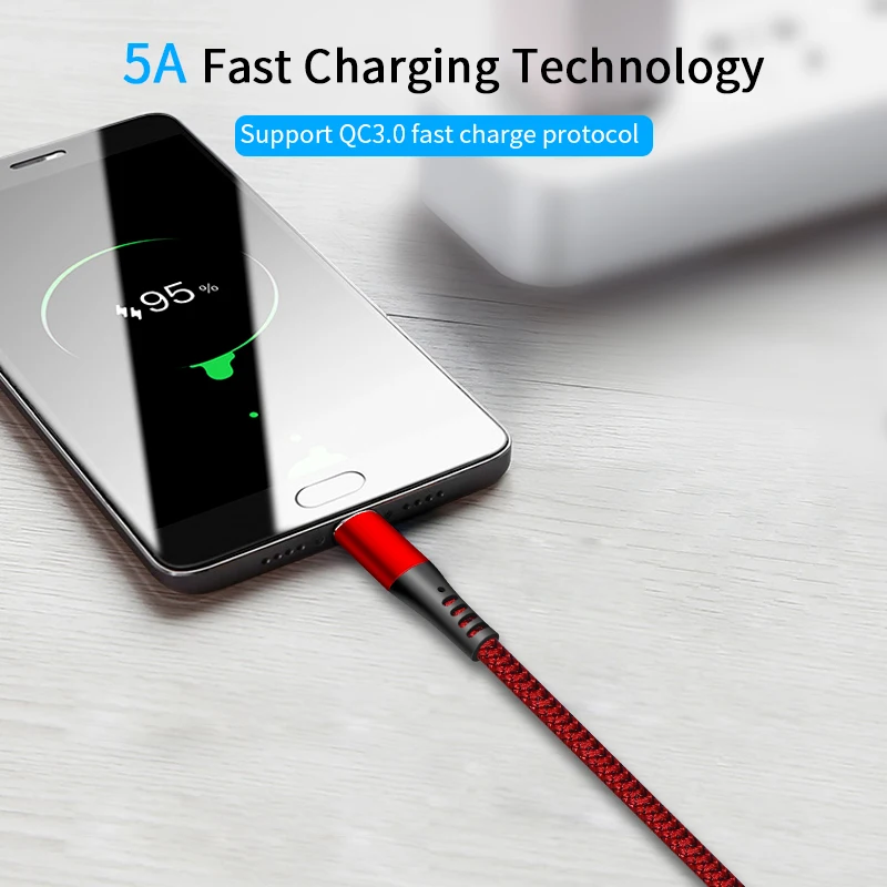 5A SuperCharge зарядный кабель type-C кабель для быстрой зарядки данных для HUAWEI P30 Pro mate 20 SAMSUNG S10+ OnePlus 7 Pro 6T кабель для USB-C