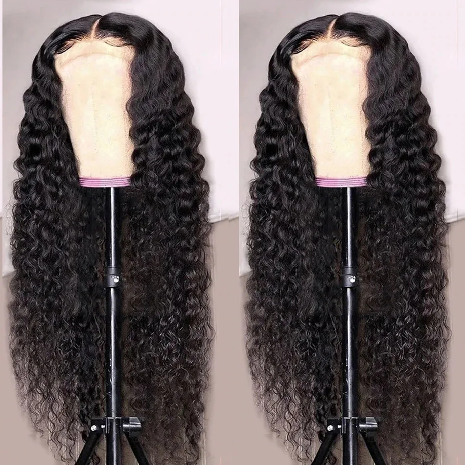 13X6/13X4 Lace Wigs Deep Wave Human Hair Wig For Women 150% Preplucked Baby Hair Lace Closure Frontal Wig Virgin Curly Hair