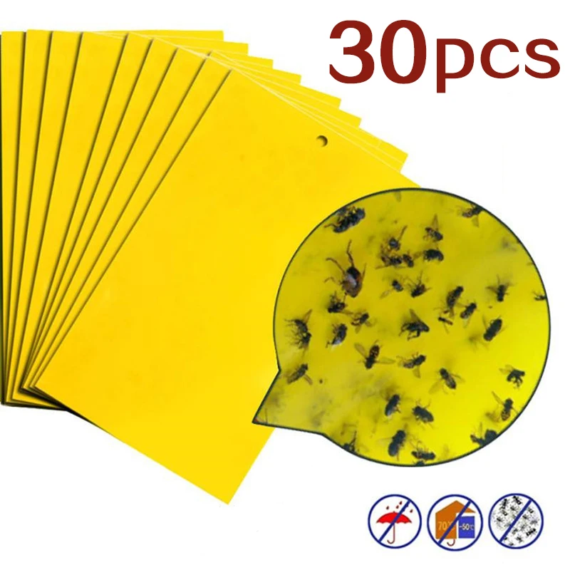 30 шт. прочные ловушки для мух липкая доска ловли насекомых борьбы с вредителями