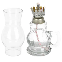retro style glass oil lantern glass cover kerosene lamp lighting tool candle wedding decoration candlestick set for home