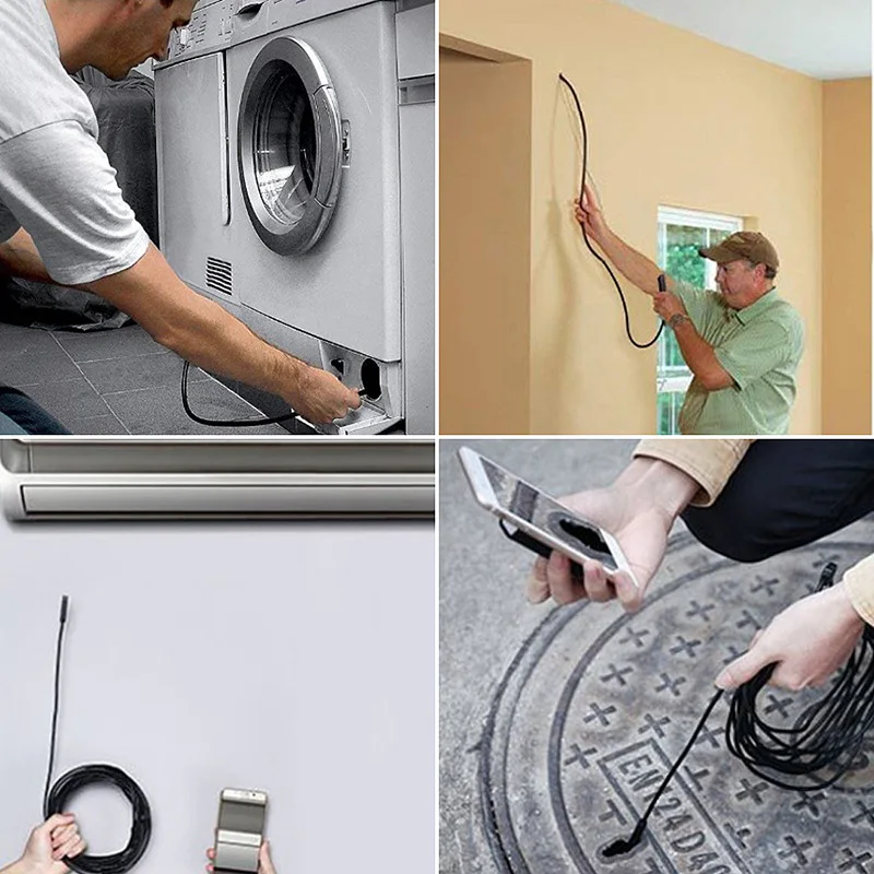 

1/2/3.5/5/10M 1200P Endoscope Camera Mini Waterproof Inspection Borescope Wifi Box USB Camera 8mm For Iphone Android Type-C