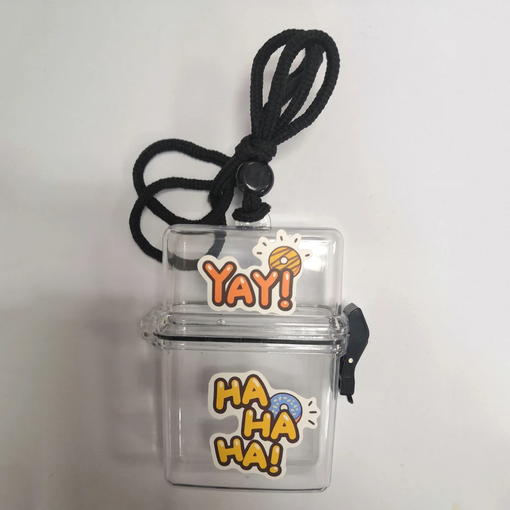 Вмещает 20 пачек многоцветный женский DIY мультфильм письмо портсигар чехол прозрачный Водонепроницаемый пляж магазин коробка креативный подарок
