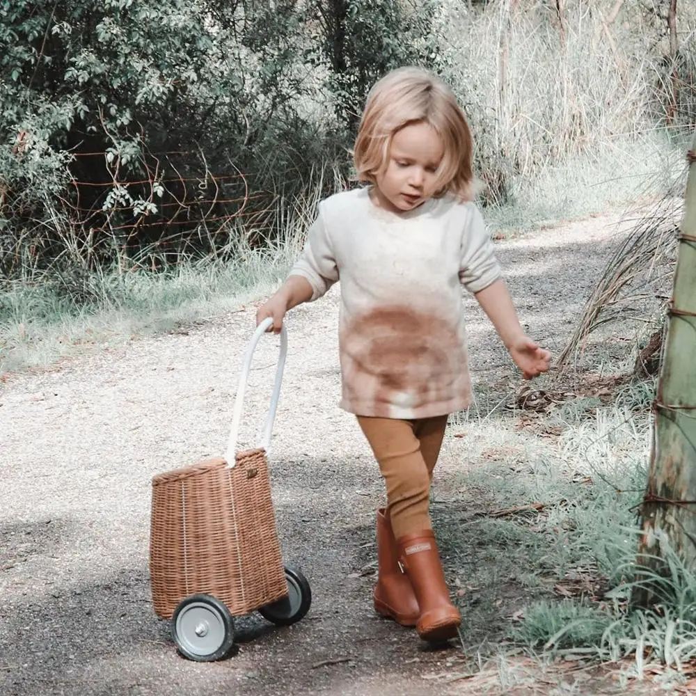 Ручная работа с любовью детская корзина Luggy Маленькая тележка для покупок