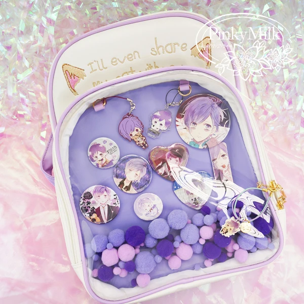 Новая прозрачная сумка Ita из искусственной кожи Kawaii Ita рюкзак для девочек-подростков прозрачный милый рюкзак для школы Itabag H813