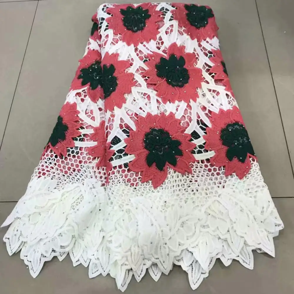 2019 новый дизайн африканская кружевная ткань с камнями Африканское кружево