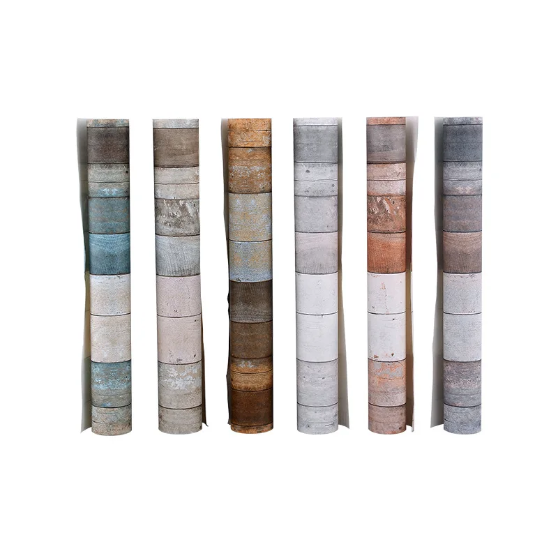 

Nordic Style Retro Nostalgic Imitation Wood Grain Wallpaper Simple Industrial Style Living Room Dining Room Bedroom Background