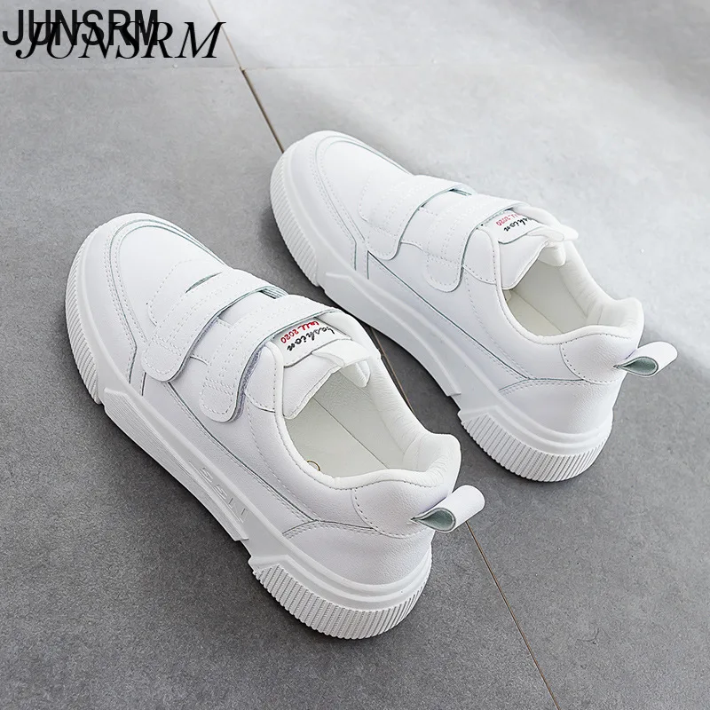 

Women Lightweight Sneakers White Velcro Shoes Korean Version Casual Combinable Comfortable Spring Autumn 2021