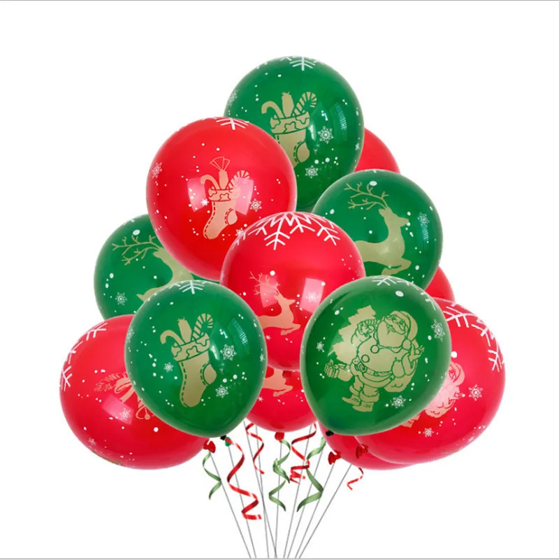 

Christmas 12 Inch Wedding Birthday Party Baby Shower Decoration Supplies Round Latex Balloons