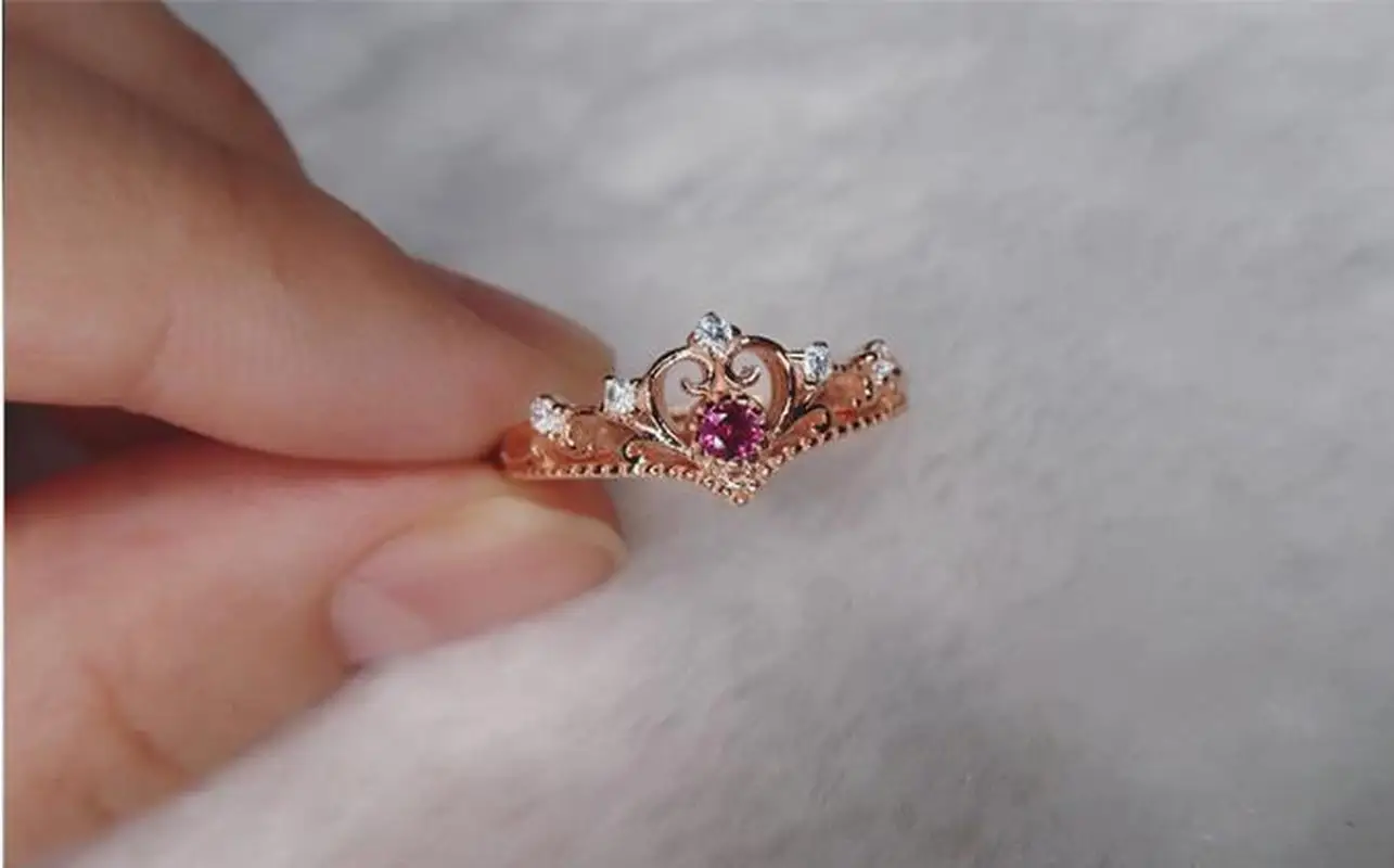 Четыре вида открытых регулируемых роскошных свадебных колец принцессы в стиле