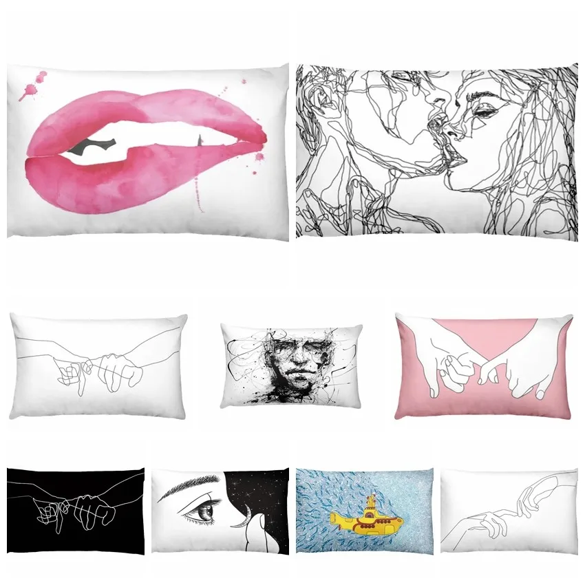 Painting Printed Cushion Decorative Pillow Home Pillows Decoration Almofadas Decorativas Para Sofa 50*30cm