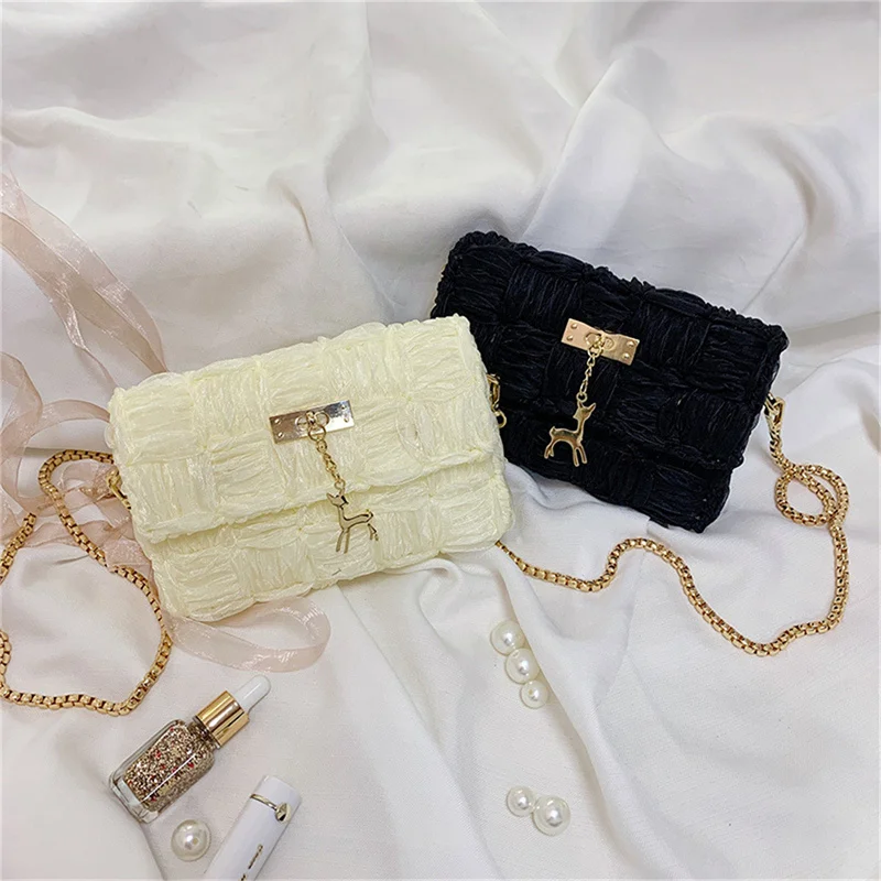 

Fashionable DIY Hand-woven Bag Making Materials DIY Bag Mesh Cloth Latch Hook Bags Handcraft Weaving Bag Cross-body Women Bag