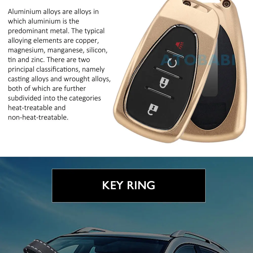 Алюминиевый сплав автомобильный ключ чехол для Chevrolet Equinox Chevrolet Malibu XL умный пульт дистанционного Fob крышка протектор сумка авто аксессуары