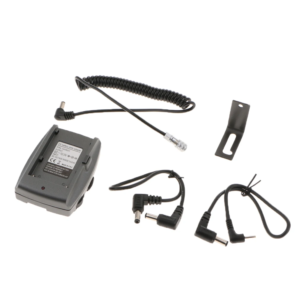 12V DV батарея пластина адаптер для камера bmpcc питание Кабель Спиральный шнур