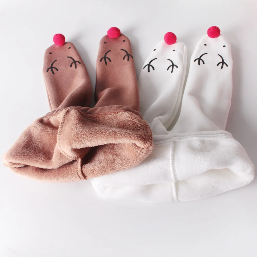 Рождественские Леггинсы для малышей Зимние Колготки с рисунком оленя маленьких