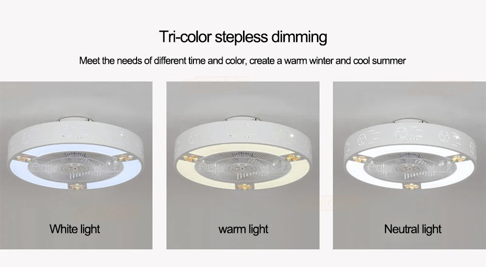 Потолочный вентилятор 50 см, светодиодные лампы, современный минималистичный вентилятор, светильник для детской спальни, гостиной, дома, ресторана, drcoration