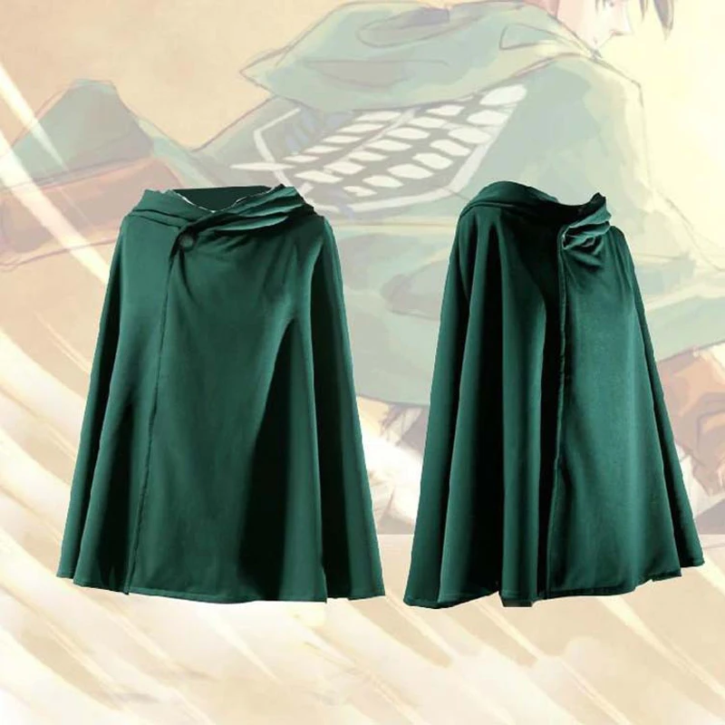 Japanese Hoodie Attack on Titan Cloak Shingeki no Kyojin Scouting Legion Cosplay Costume anime cosplay green Cape mens clothes |