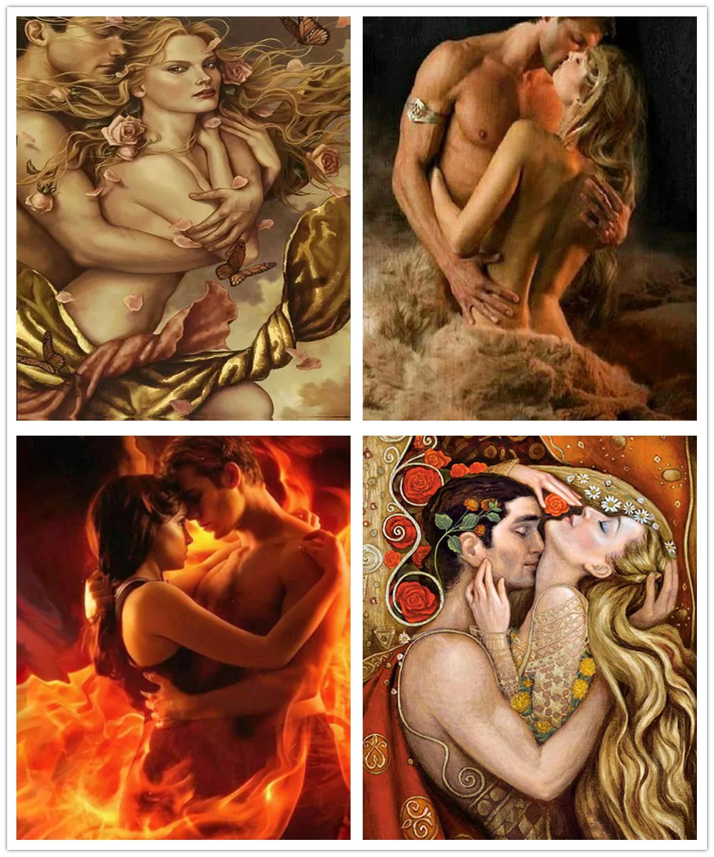 

5D DIY Diamond Painting Naked Woman Full Drill Embroidery Sexy Woman Man Romantic Rhinestone Cross Stitch Kit Home Decoration