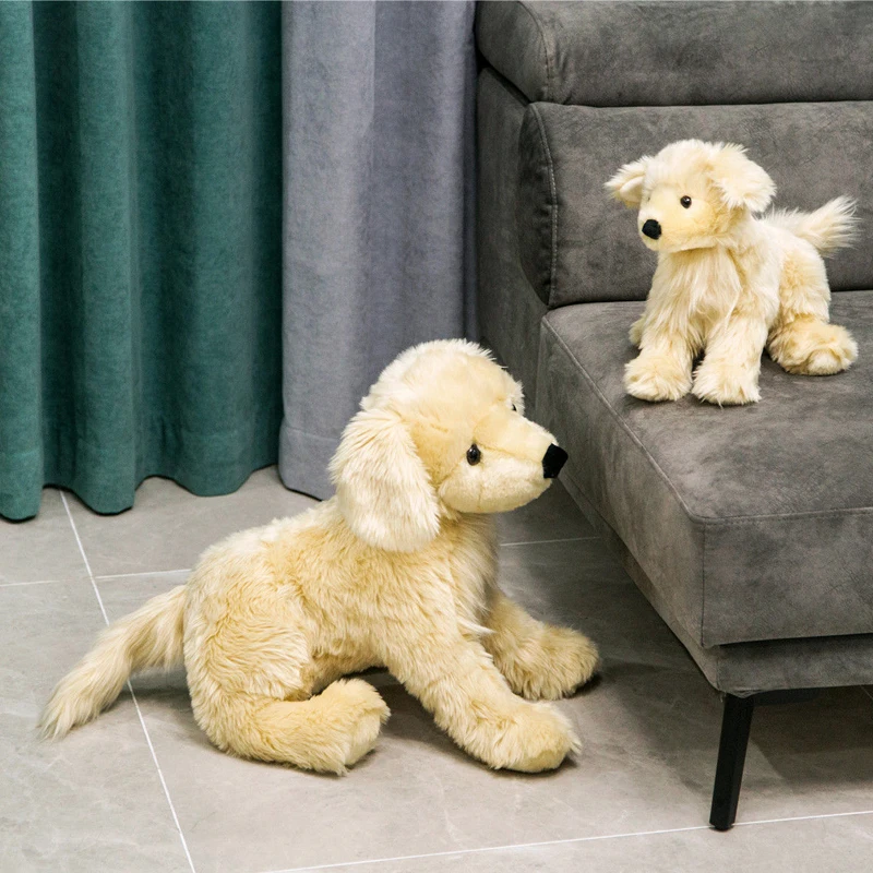 

30/40/50CM Kawaii Simulation Golden Retrieve Plush Toy Soft Stuffed Animal Fluffy Dog Dolls Pillow for Kids Partner Gift