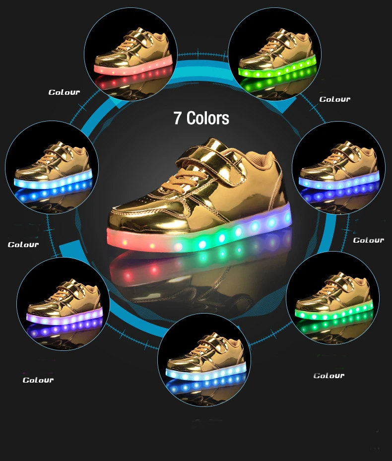 B &amp G светодиодный светильник Детская обувь Светящаяся для мальчиков Обувь