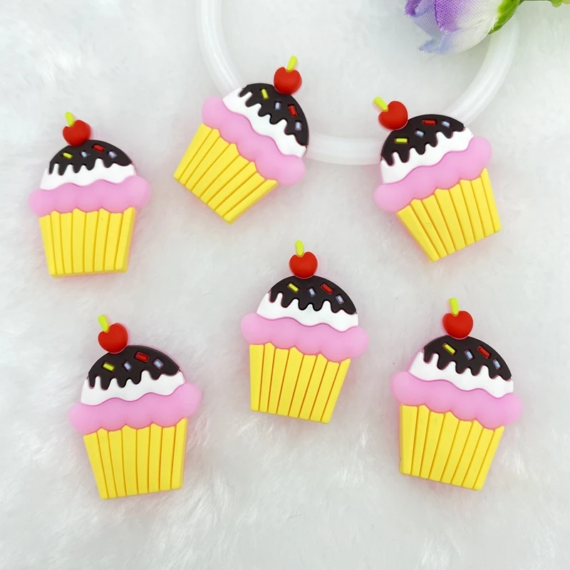 

10pcs/lot kawaii Soft glue ice cream flatback cabochons For Hair Bow Centers DIY Scrapbooking Decor C31