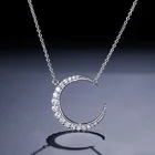 2022 Новое модное ожерелье из стерлингового серебра 925 пробы Луна простая для девушек любовные подарки для вечерние ринки ювелирные изделия оптовая продажа Moonso X5224