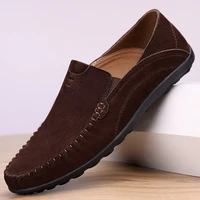2021 new men loafers shoes genuine leather casual classics slip on comfortable flats shoe man breathable driving shoes for male
