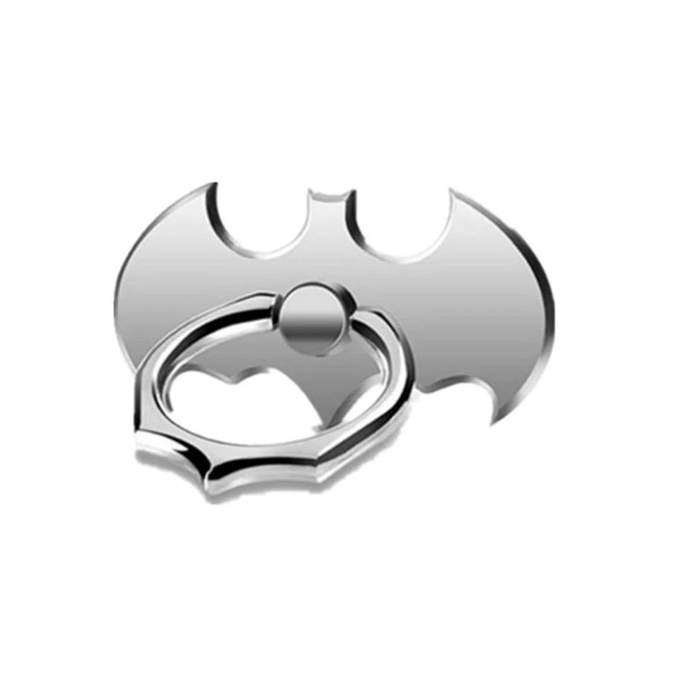 Серебристый SHELLNAIL 360 Вращающийся палец кольцо держатель для магнита мобильного телефона Подставка держатели для iPhone X XS Xiaomi Универсальный держатель для телефона летучая мышь - Цвет: Серебристый