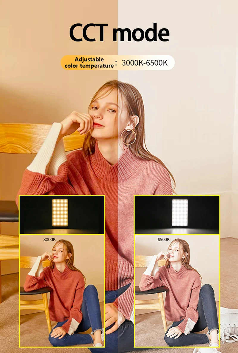 

Portable RGB Video Light Mini Dimmable Colorful Background LED Panel Photography Fill Light For Photography Studio Photo 2021