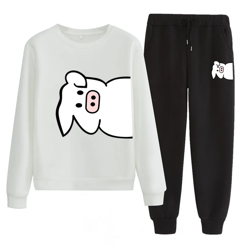 Tl33 спортивный костюм свободного покроя на зиму для женщин спортивные Комплект из