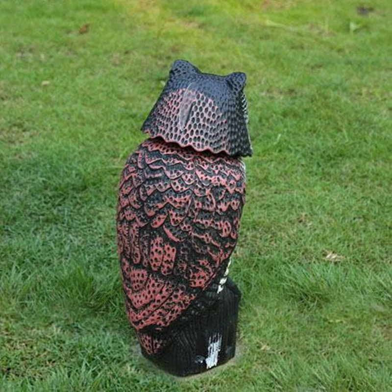 Большая Реалистичная Сова приманка вращающаяся голова сорняков борьбы с