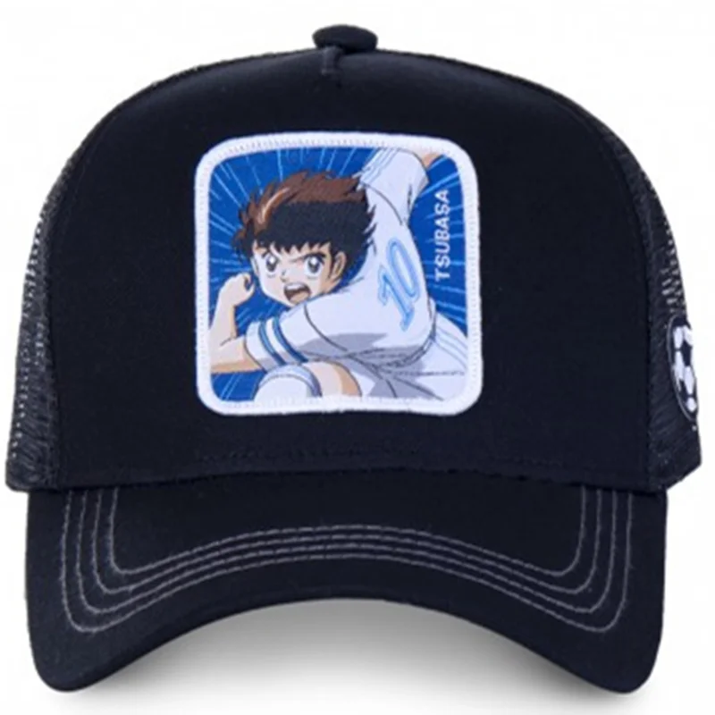 

New Brand Anime Captain Tsubasa Snapback Cotton Baseball Cap Men Women Hip Hop Dad Mesh Hat Trucker Hat Dropshipping