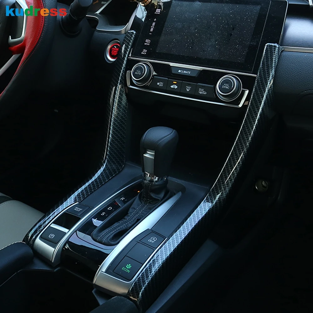 Матовая панель переключения передач для Honda Civic 2016 2017 2018 2019 10 седан Крышка