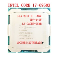 intel core i7 6950x processor extreme edition 25m cache 3 00 ghz tdp 140w lga2011 3 10 cores 20 threads i7 6950x desktop cpu