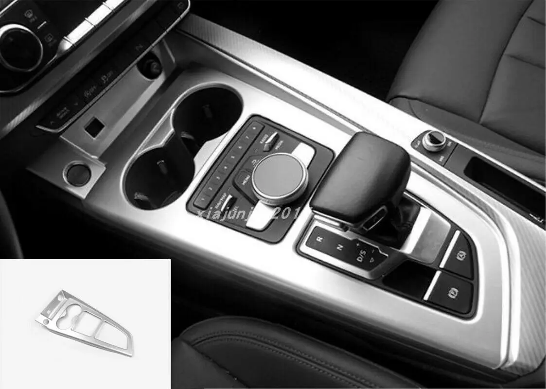 

ABS Chrome Interior Gear Shift Box Panel Cover Trim For Audi A4 B9 2017-2019 Car modification Auto parts
