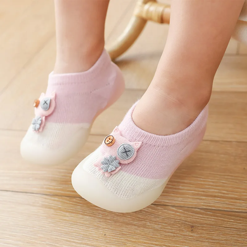 

Unisex Baby Socks Shoes for Spring Autumn Cute Cat Style Cotton Floor Shoes Soft Botton Anti-slip First Walkers Booties0-3 Years