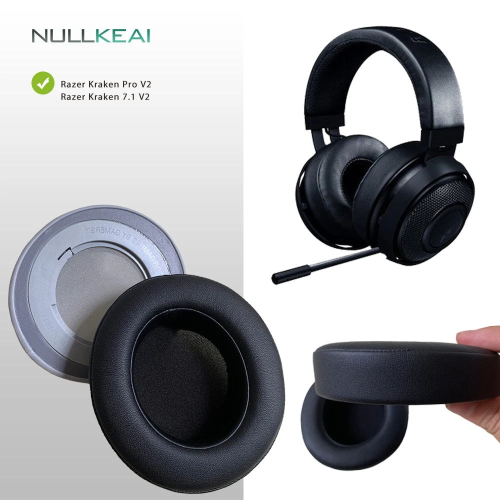 Запасные части NULLKEAI амбушюры для Razer Kraken 7 1 V2 Pro накладки на наушники подушечки