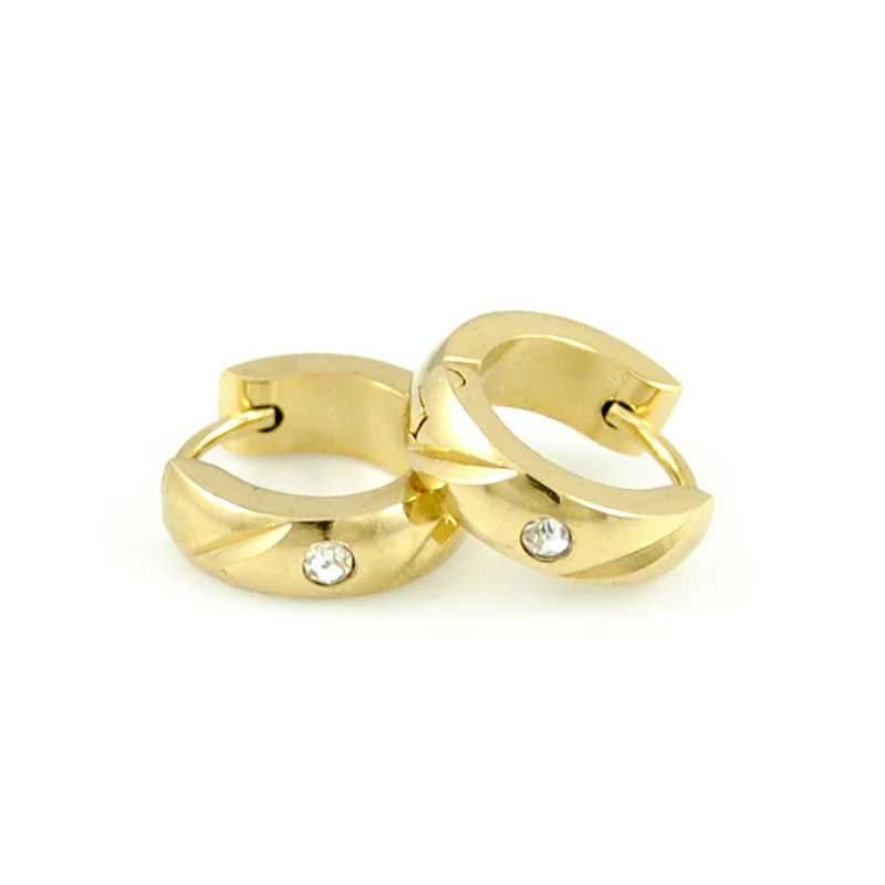 

Женские серьги-гвоздики из нержавеющей стали с кристаллами