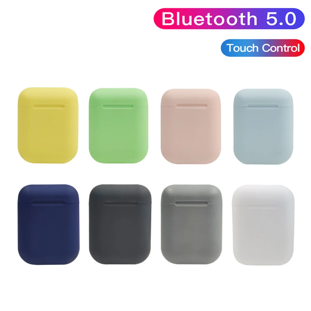Оригинальные Macaron i12 TWS беспроводные наушники Bluetooth 5,0 наушники 12 сенсорные настоящие стерео наушники для андроида спортивные наушники для телефона