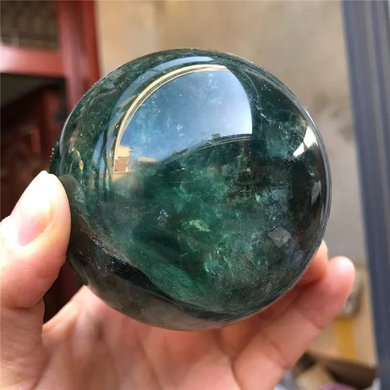 

Natural Fluorite Crystal Ball Healing Stone Home Decoration