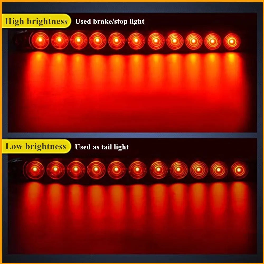 16-дюймовая 11 светодиодсветильник красная световая панель прицепа для