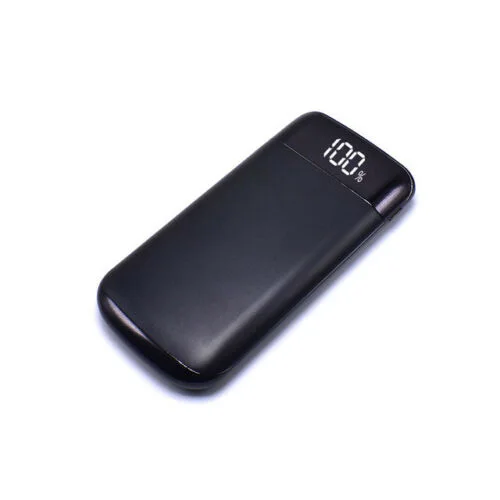 Черный Внешний аккумулятор 20000 мА/ч, двойной usb type C, внешний аккумулятор, светодиодный дисплей, быстрое портативное зарядное устройство для телефонов Xiaomi huawei - Цвет: Черный