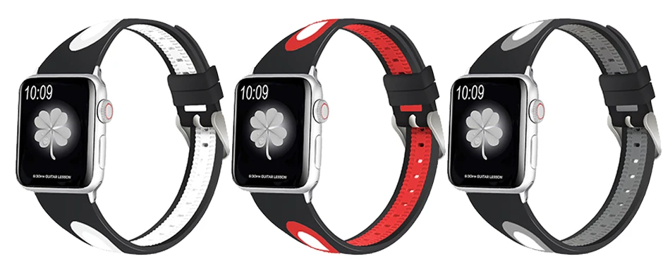 Joyozy Sports soft silicone interchangeable apple watch band 42mm 38mm 40mm 44mm for iWatch series 5/4/3/2/1 apple watch band