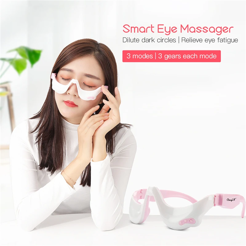 

3D Micro-Current Pulse Eye Relax Massager Heating Therapy Acupressure Fatigue Relief Wrinkle Reduction Blood Circulation