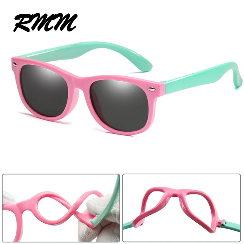 RMM Новые Детские поляризованные солнцезащитные очки TR90 для мальчиков и девочек силиконовые защитные